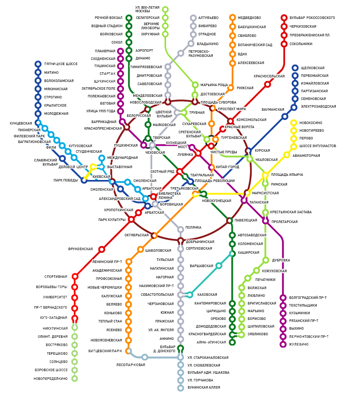 subway moskow map